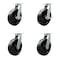 Service Caster 12'' Extra Heavy Duty Phenolic Wheel Caster Set 4 Swivel Locks 2 Brakes, 4PK CRAN-SCC-KP92S1230-PHR-SLB-BSL-2-BSL-2 - alternate 1